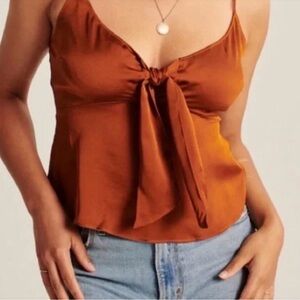 Abercrombie & Fitch Rust Camisole with Tie-Front